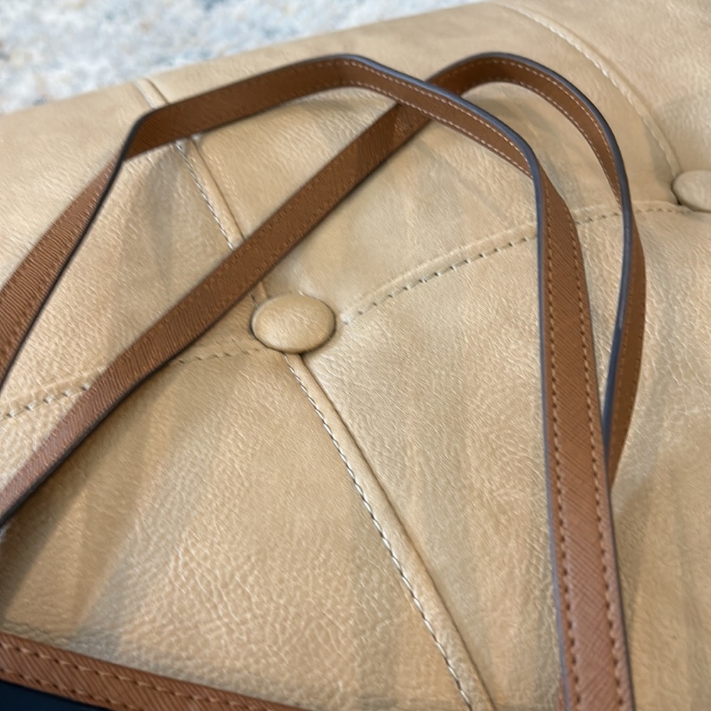 Micheal Kors Black cloth shoulder bag trimmed in brown - Picture 13 of 13